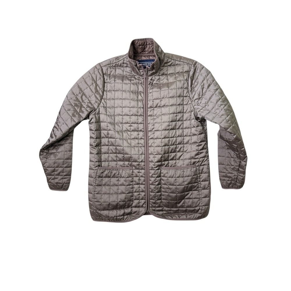 Lands End‎ Women's Metallic Primaloft Quilted Puffer Jacket Coat Large 14-16